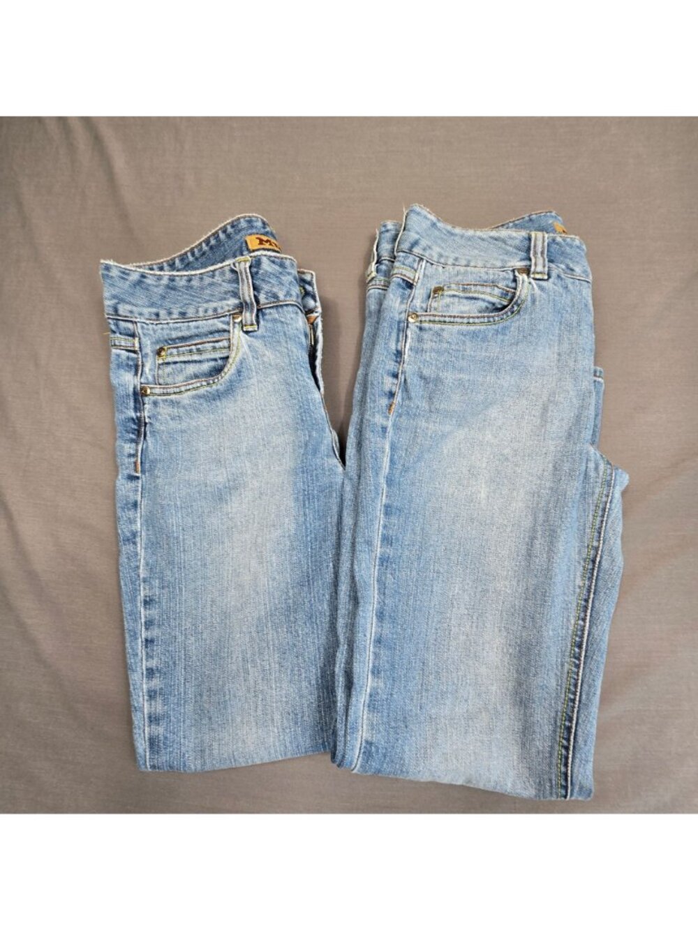 Vintage Mudd Size 5 Womens Y2K Jeans Light Blue Straight Leg Crop TWO PAIRS